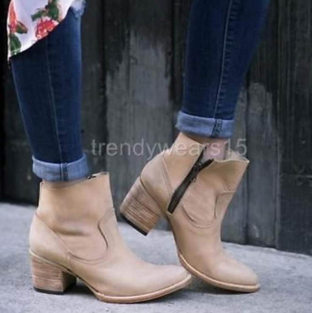 Freebird by Steven Salt Booties -  Taupe Size 7